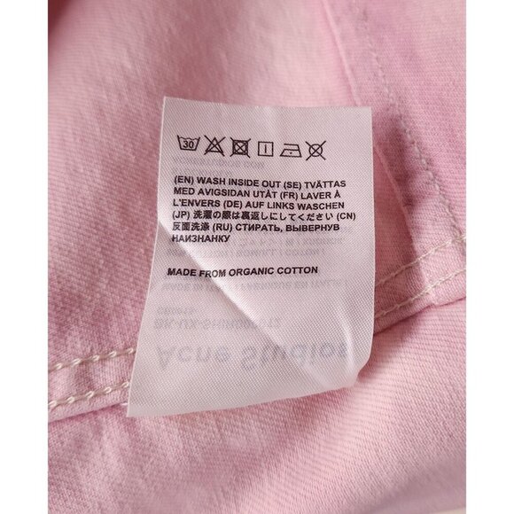 Acne Studios Panelled Denim Overshirt XS Mens Jacket Pink $540 - Picture 12 of 13